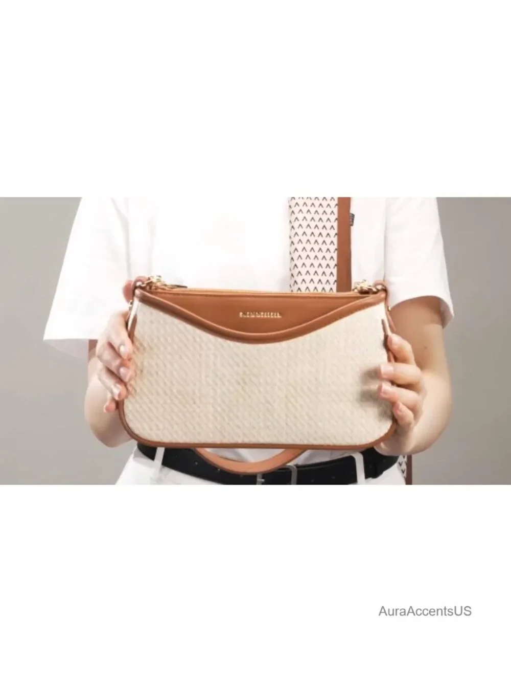 Faux Leather Vegan Hobo Shoulder Bag with Chain Strap, 3-Compartment Purse